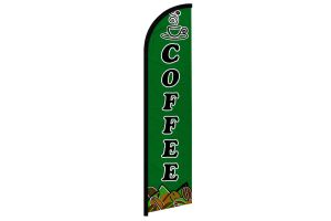Coffee Superknit Polyester Windless Flag Size 11.5ft by 2.5ft