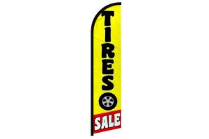Tires Sale (Red & Yellow) Windless Banner Flag