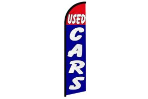 Used Cars (Red & Blue) Windless Banner Flag