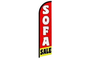 Sofa Sale (Red & Yellow) Windless Banner Flag