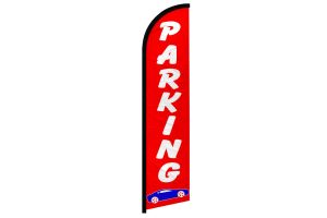 Parking (Red) Windless Banner Flag