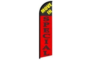 Move In Special (Red) Windless Banner Flag