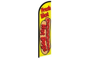 Hot Dogs Windless Banner Flag