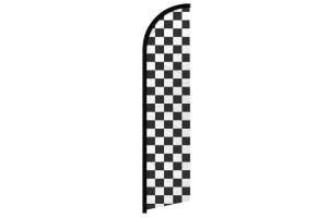 Black & White Checkered Windless Banner Flag