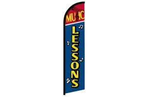 Music Lessons Superknit Polyester Windless Flag Size 11.5ft by 2.5ft