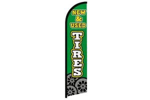 New & Used Tires Windless Banner Flag