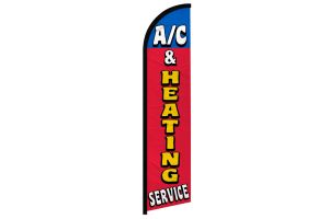 A/C & Heating Services Windless Banner Flag