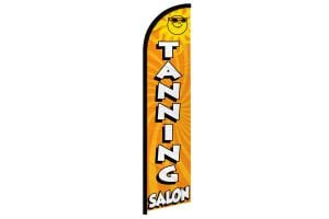 Tanning Salon Superknit Polyester Windless Flag Size 11.5ft by 2.5ft