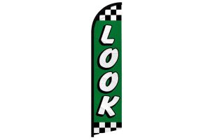 Look (Green Checkered) Windless Banner Flag
