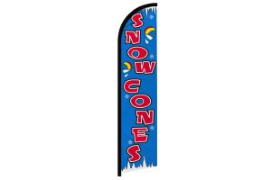 Snow Cones Superknit Polyester Windless Flag Size 11.5ft by 2.5ft