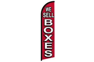 We Sell Boxes (Red) Windless Banner Flag