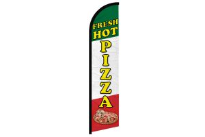 Fresh Hot Pizza Windless Banner Flag