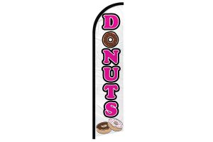 Donuts (White) Windless Banner Flag