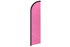 Pink Solid Color Superknit Polyester Windless Flag Size 11.5ft by 2.5ft