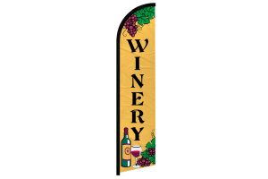 Winery Superknit Polyester Windless Flag Size 11.5ft by 2.5ft