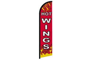 Hot Wings Superknit Polyester Windless Flag Size 11.5ft by 2.5ft