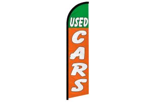 Used Cars (Green & Orange) Windless Banner Flag