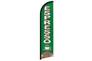 Espresso Superknit Polyester Windless Flag Size 11.5ft by 2.5ft