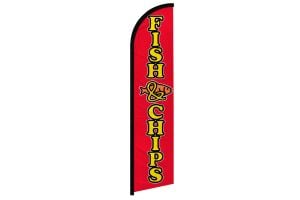 Fish & Chips Windless Banner Flag