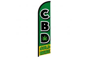 C.B.D. Sold Here Windless Banner Flag