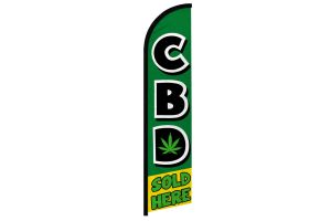 C.B.D. Sold Here Windless Banner Flag
