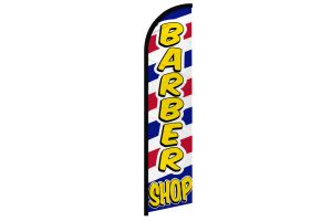 Barber Shop Letters Superknit Polyester Windless Flag Size 11.5ft by 2.5ft