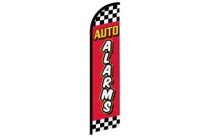 Auto Alarms (Red Checkered) Windless Banner Flag
