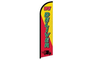We Deliver (Red & Yellow) Windless Banner Flag