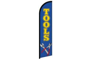 Tools Blue Superknit Polyester Windless Flag Size 11.5ft by 2.5ft