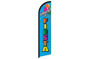 Suministro De Fiesta Superknit Polyester Windless Flag Size 11.5ft by 2.5ft