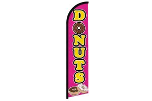 Donuts (Pink) Windless Banner Flag