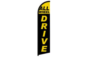 All Wheel Drive Superknit Polyester Windless Flag Size 11.5ft by 2.5ft