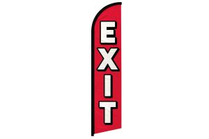 Exit (Red) Windless Banner Flag