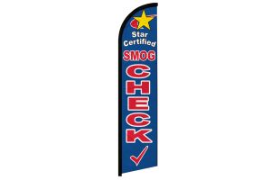 Star Smog Check Windless Banner Flag