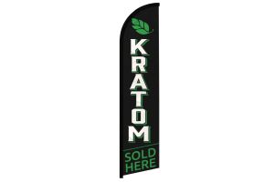 Kratom Sold Here Windless Banner Flag