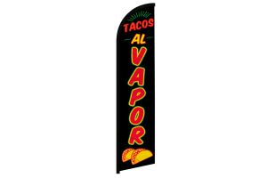 Tacos Al Vapor Windless Banner Flag
