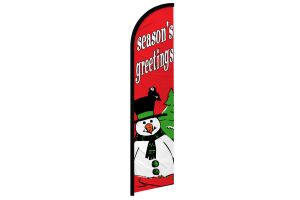 Season's Greetings (Snowman) Windless Banner Flag
