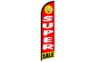 Super Sale (Happy Face) Windless Banner Flag