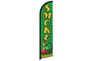 Smoke Shop (Green) Windless Banner Flag