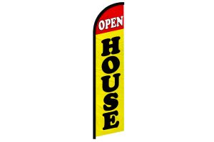 Open House (Red & Yellow) Windless Banner Flag