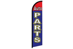 Auto Parts (Red & Blue) Windless Banner Flag