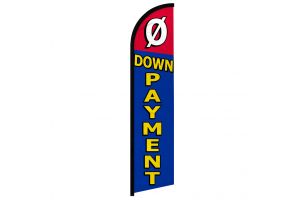 0 Down Payment (Red & Blue) Windless Banner Flag