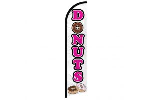 Donuts (White) Windless Banner Flag