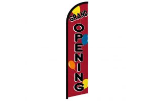 Grand Opening (Balloons) Windless Banner Flag