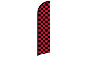 Red & Black Checkered Windless Banner Flag