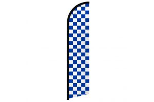 Blue & White Checkered Windless Banner Flag
