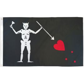 Edward Teach Pirate Printed Polyester Flag 3ft by 5ft