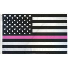 Thin Pink Line USA Printed Polyester Flag 3ft by 5ft