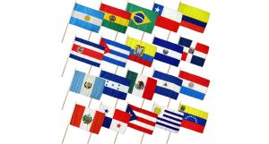 (12x18in) Set of 20 Latin American Stick Flags