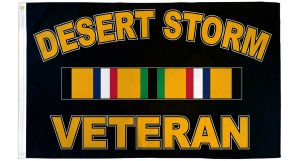 Desert Storm Veteran Flag 3x5ft Poly